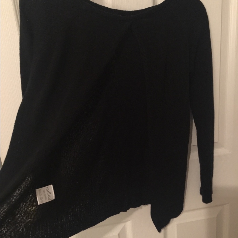 Millau Black Split Back Knit Sweater - image 5